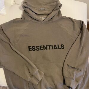 ESSENTIALS Fear of God Hoodie Sweatshirt light green / concrete